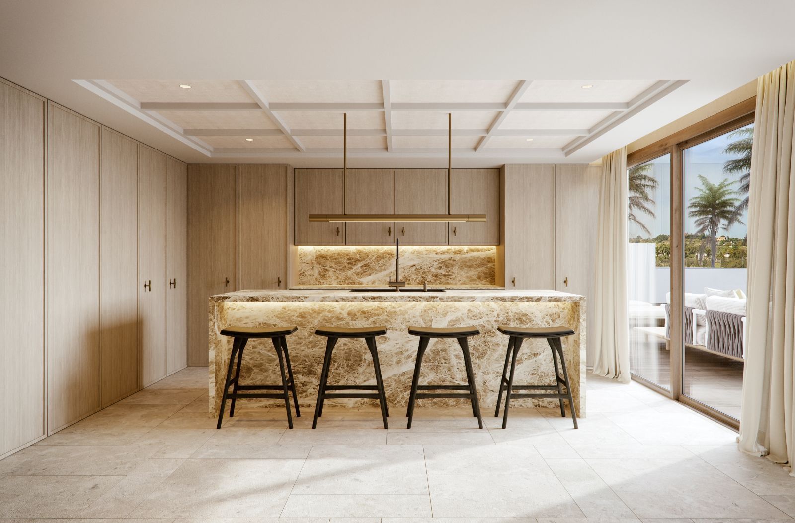 09 modern kitchen with ocean view